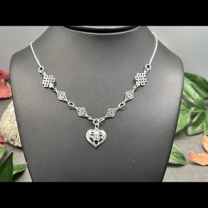 Irish Celtic Trinity Knot Sterling Silver Necklace